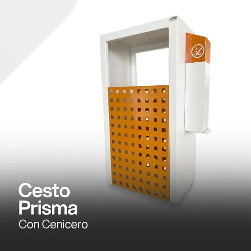 Cesto prisma con cenicero