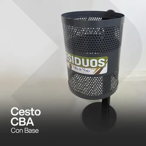 Cesto de basura con base