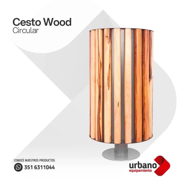 Cesto Wood Circular - Imagen 1