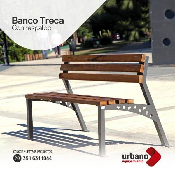 Banco Treca con Respaldo - Imagen 1